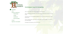 Desktop Screenshot of hvhoveniers.nl